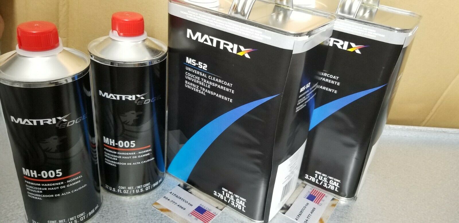 BUNDLE Special- 2 GALLON KITS MATRIX MS-52 Universal Clearcoat Gallons with 2 MH-005 Normal Hardener Quarts